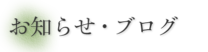 お知らせ・ブログ